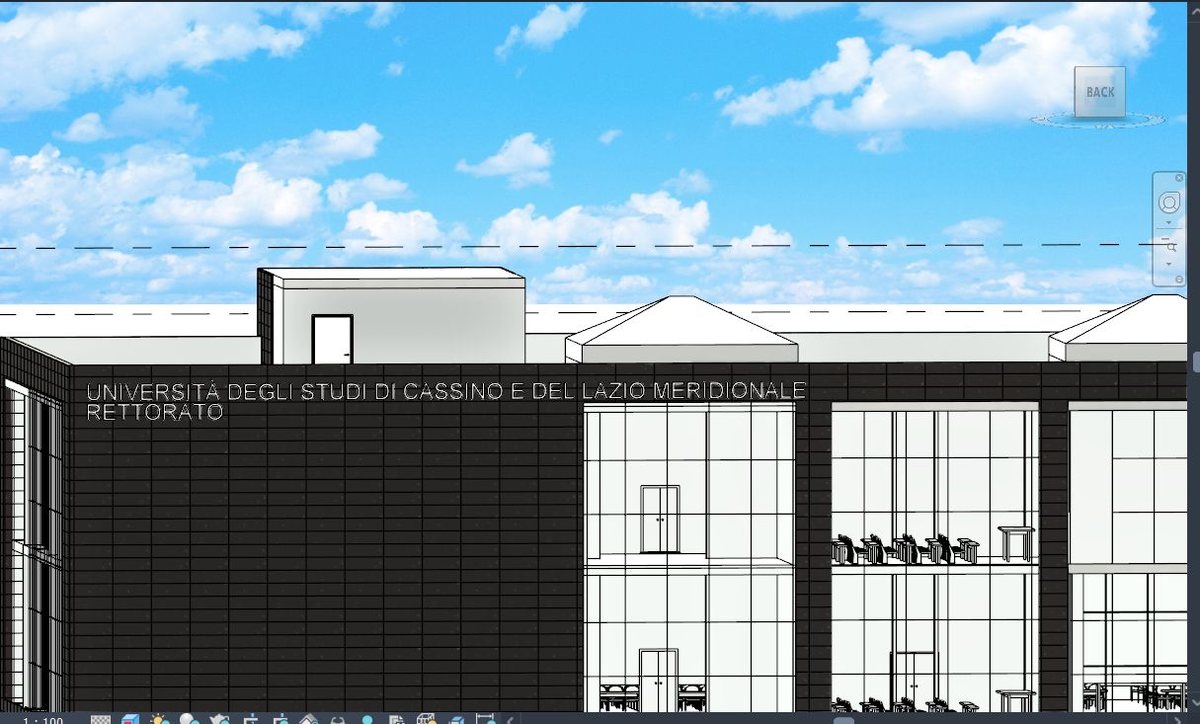 Revit 3D model of the UNICAS Rettorato building